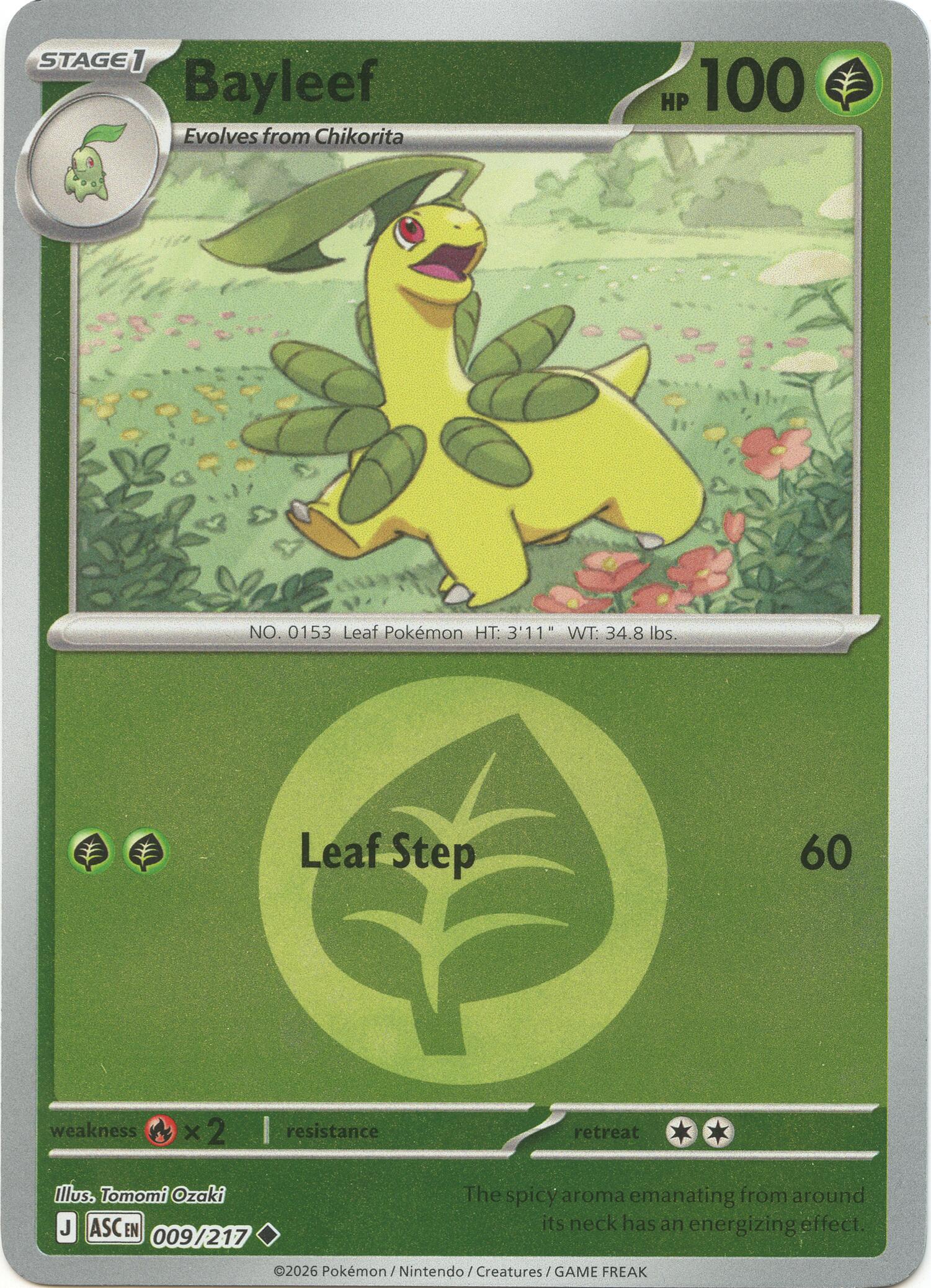Bayleef (009/217) (Energy Symbol Pattern) [Mega Evolution: Ascended Heroes] | Anubis Games and Hobby