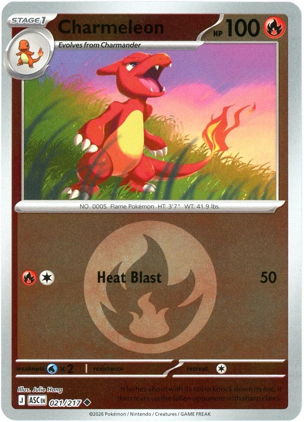 Charmeleon (021/217) (Energy Symbol Pattern) [Mega Evolution: Ascended Heroes] | Anubis Games and Hobby