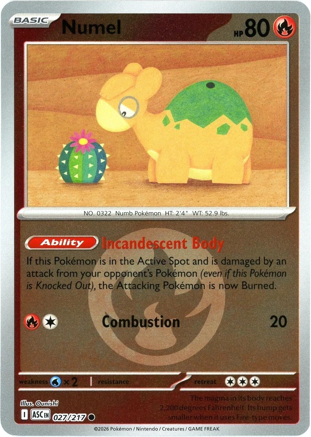 Numel (027/217) (Energy Symbol Pattern) [Mega Evolution: Ascended Heroes] | Anubis Games and Hobby