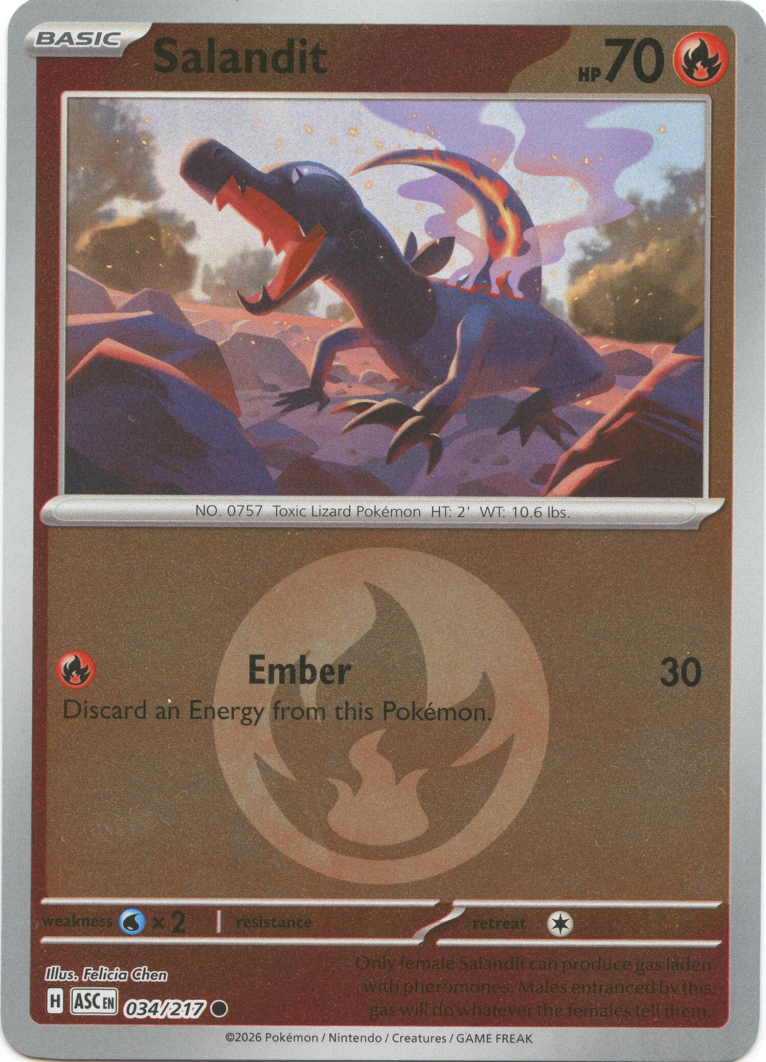 Salandit (034/217) (Energy Symbol Pattern) [Mega Evolution: Ascended Heroes] | Anubis Games and Hobby