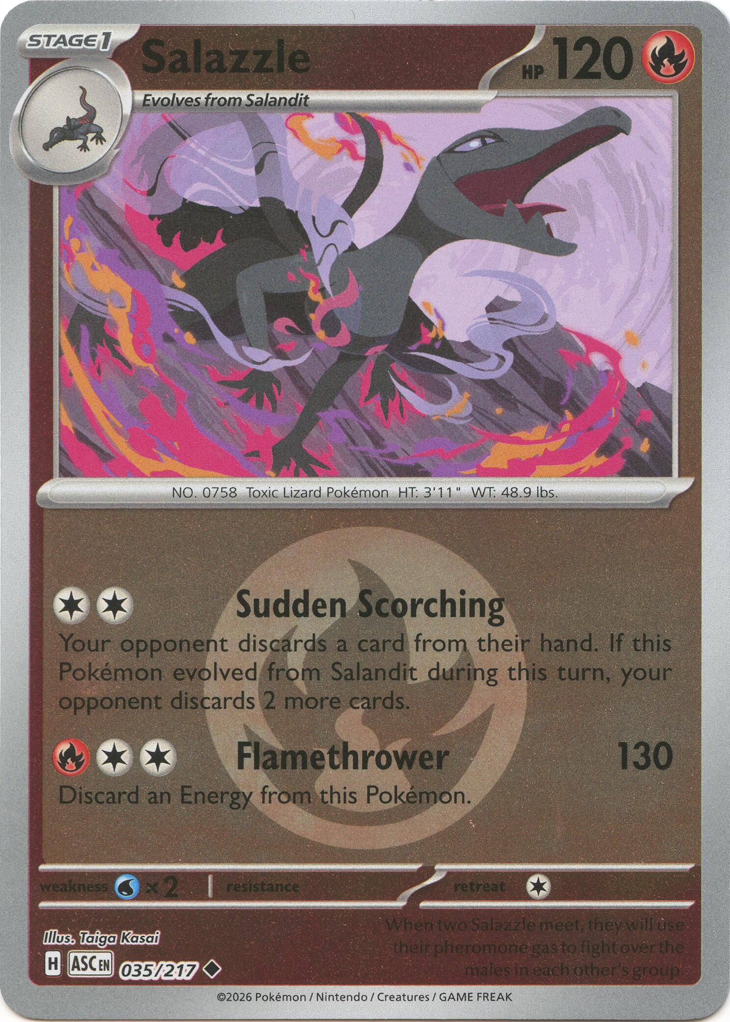 Salazzle (035/217) (Energy Symbol Pattern) [Mega Evolution: Ascended Heroes] | Anubis Games and Hobby
