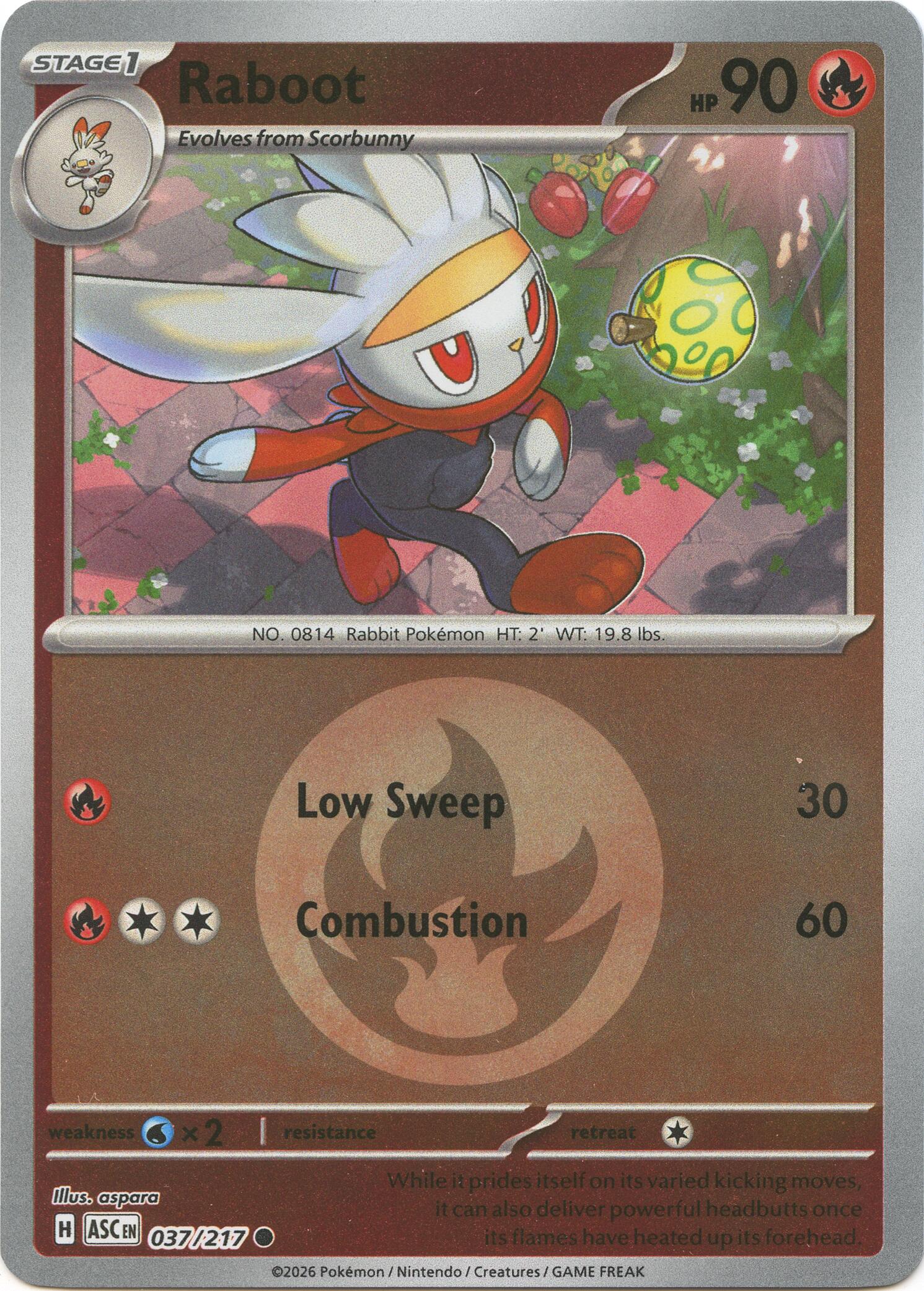 Raboot (037/217) (Energy Symbol Pattern) [Mega Evolution: Ascended Heroes] | Anubis Games and Hobby
