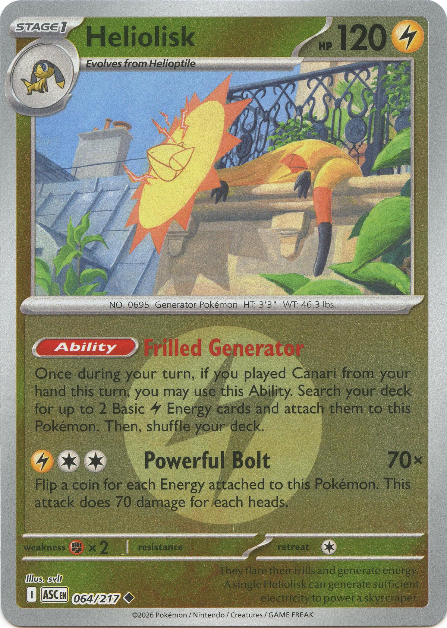 Heliolisk (064/217) (Energy Symbol Pattern) [Mega Evolution: Ascended Heroes] | Anubis Games and Hobby