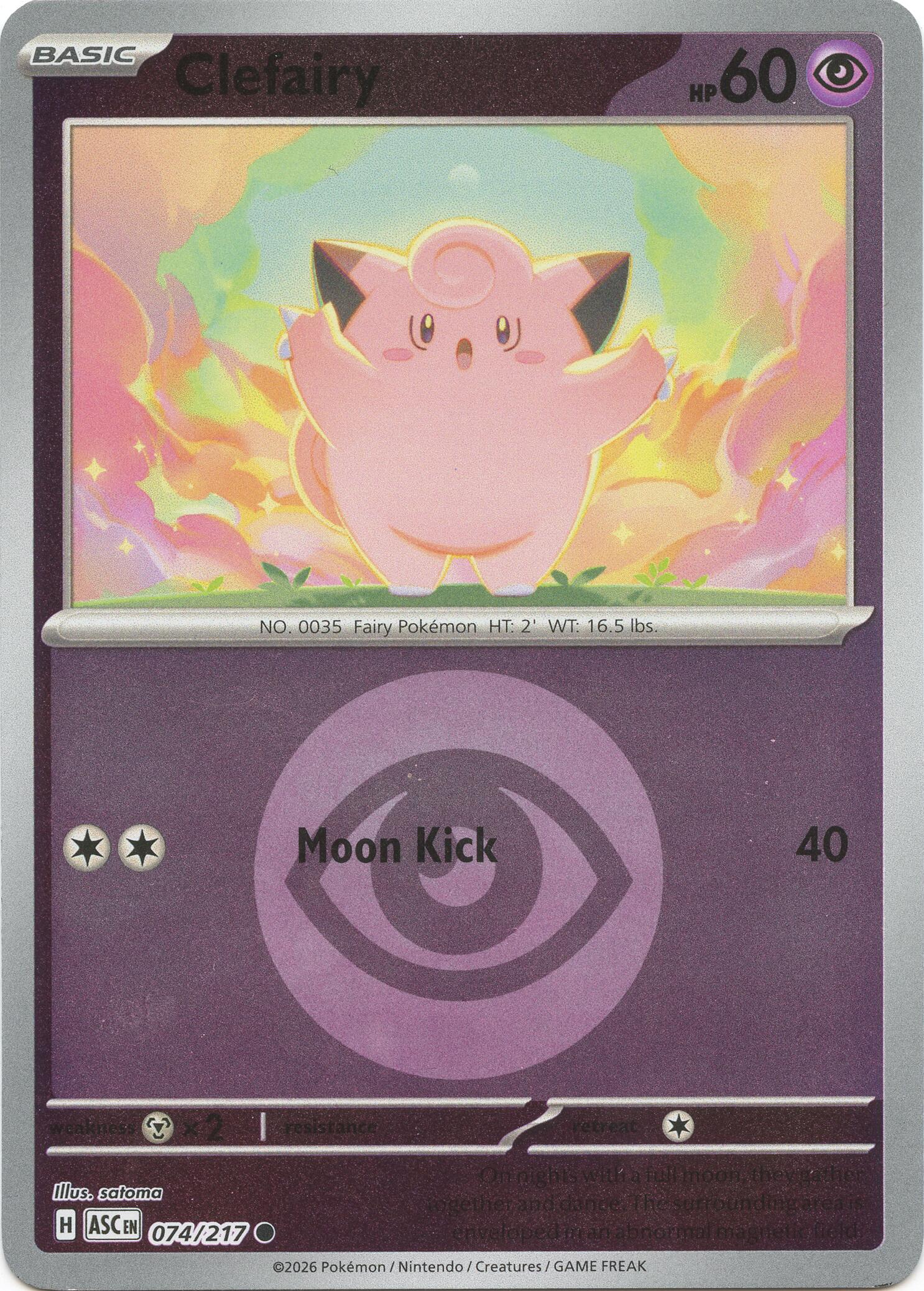 Clefairy (074/217) (Energy Symbol Pattern) [Mega Evolution: Ascended Heroes] | Anubis Games and Hobby