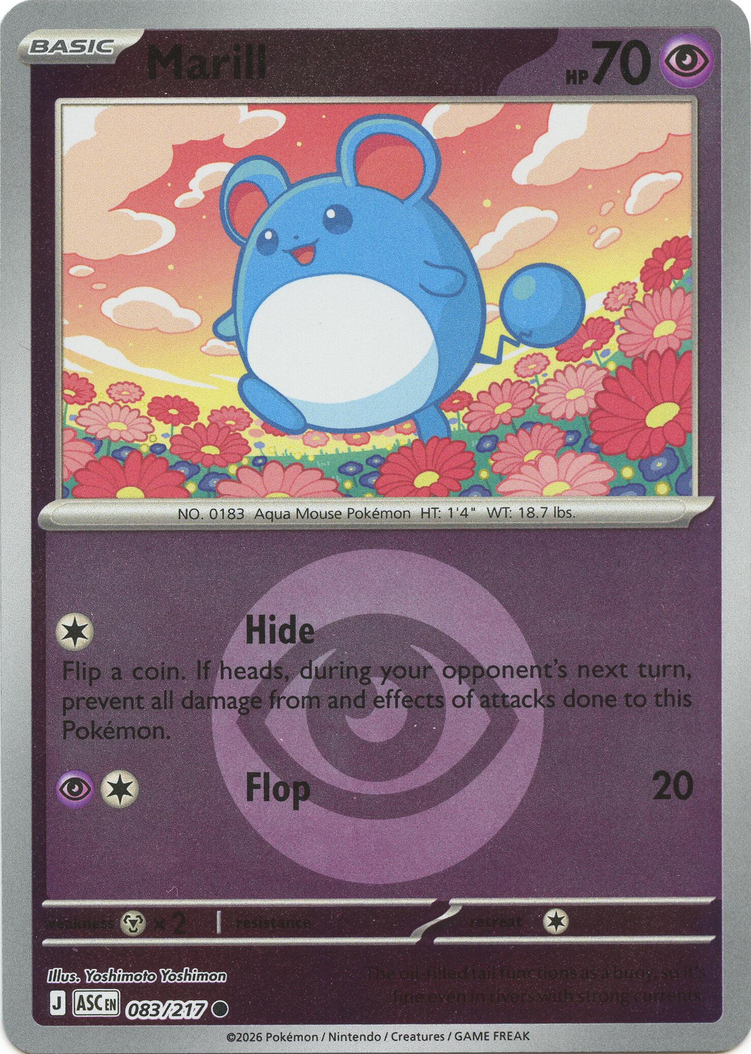 Marill (083/217) (Energy Symbol Pattern) [Mega Evolution: Ascended Heroes] | Anubis Games and Hobby