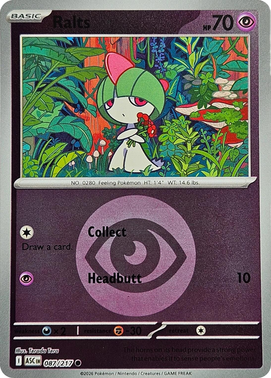 Ralts (087/217) (Energy Symbol Pattern) [Mega Evolution: Ascended Heroes] | Anubis Games and Hobby