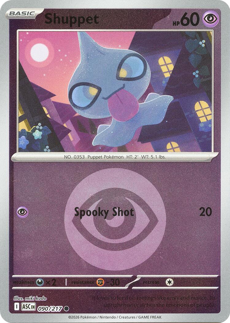 Shuppet (090/217) (Energy Symbol Pattern) [Mega Evolution: Ascended Heroes] | Anubis Games and Hobby