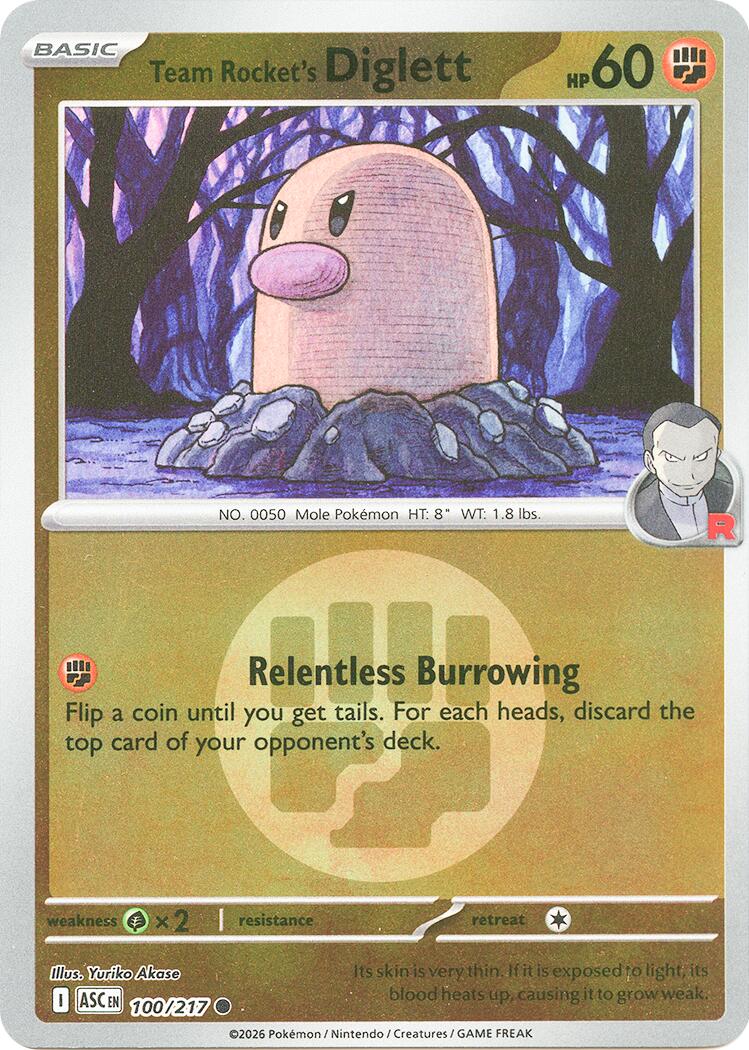 Team Rocket's Diglett (100/217) (Energy Symbol Pattern) [Mega Evolution: Ascended Heroes] | Anubis Games and Hobby