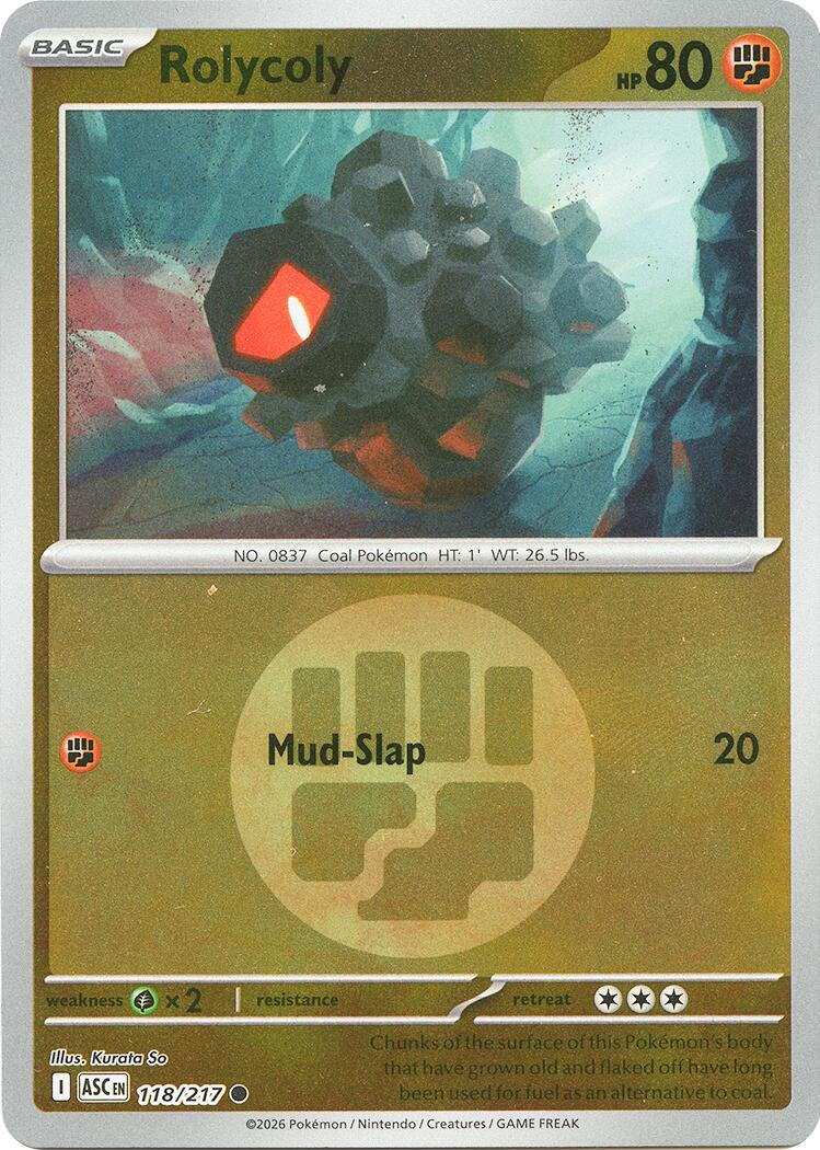 Rolycoly (118/217) (Energy Symbol Pattern) [Mega Evolution: Ascended Heroes] | Anubis Games and Hobby