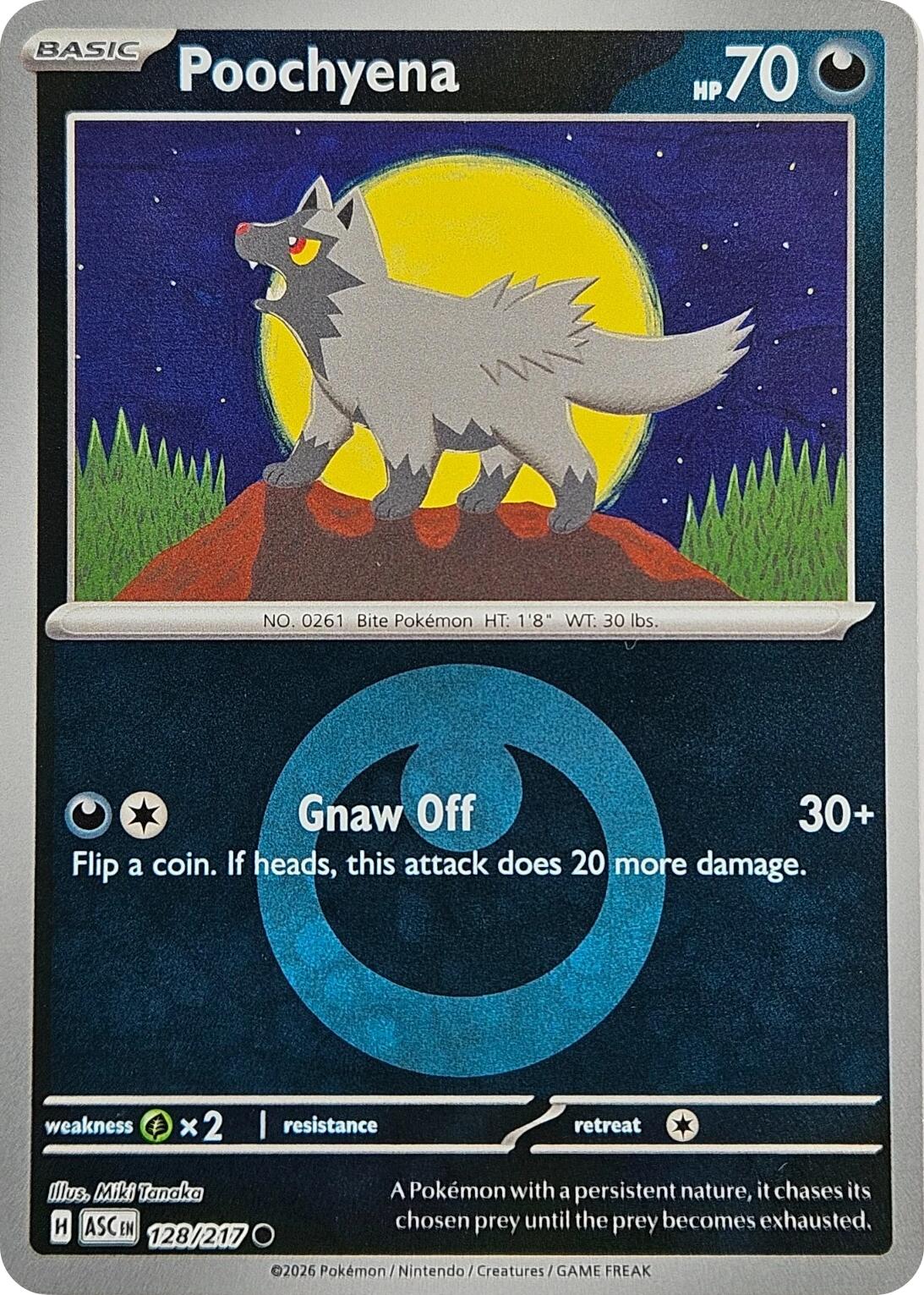 Poochyena (128/217) (Energy Symbol Pattern) [Mega Evolution: Ascended Heroes] | Anubis Games and Hobby