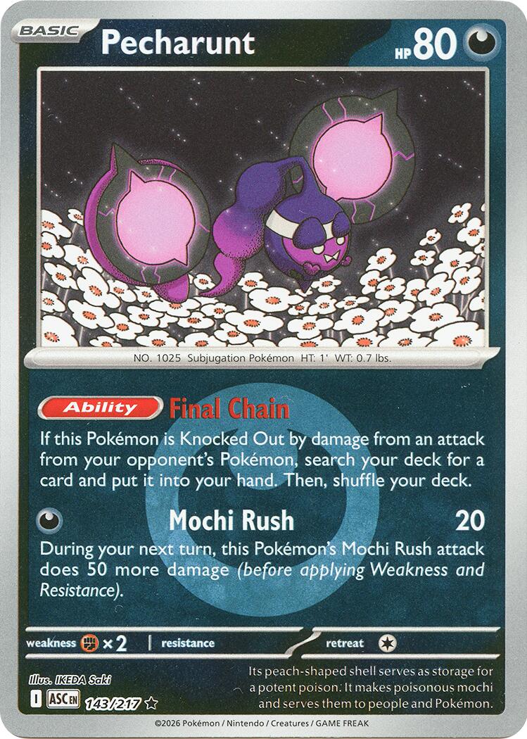 Pecharunt (143/217) (Energy Symbol Pattern) [Mega Evolution: Ascended Heroes] | Anubis Games and Hobby