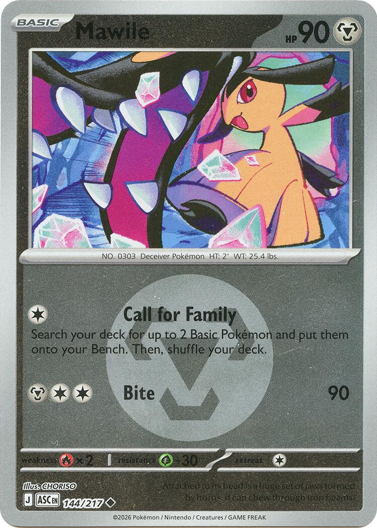 Mawile (144/217) (Energy Symbol Pattern) [Mega Evolution: Ascended Heroes] | Anubis Games and Hobby