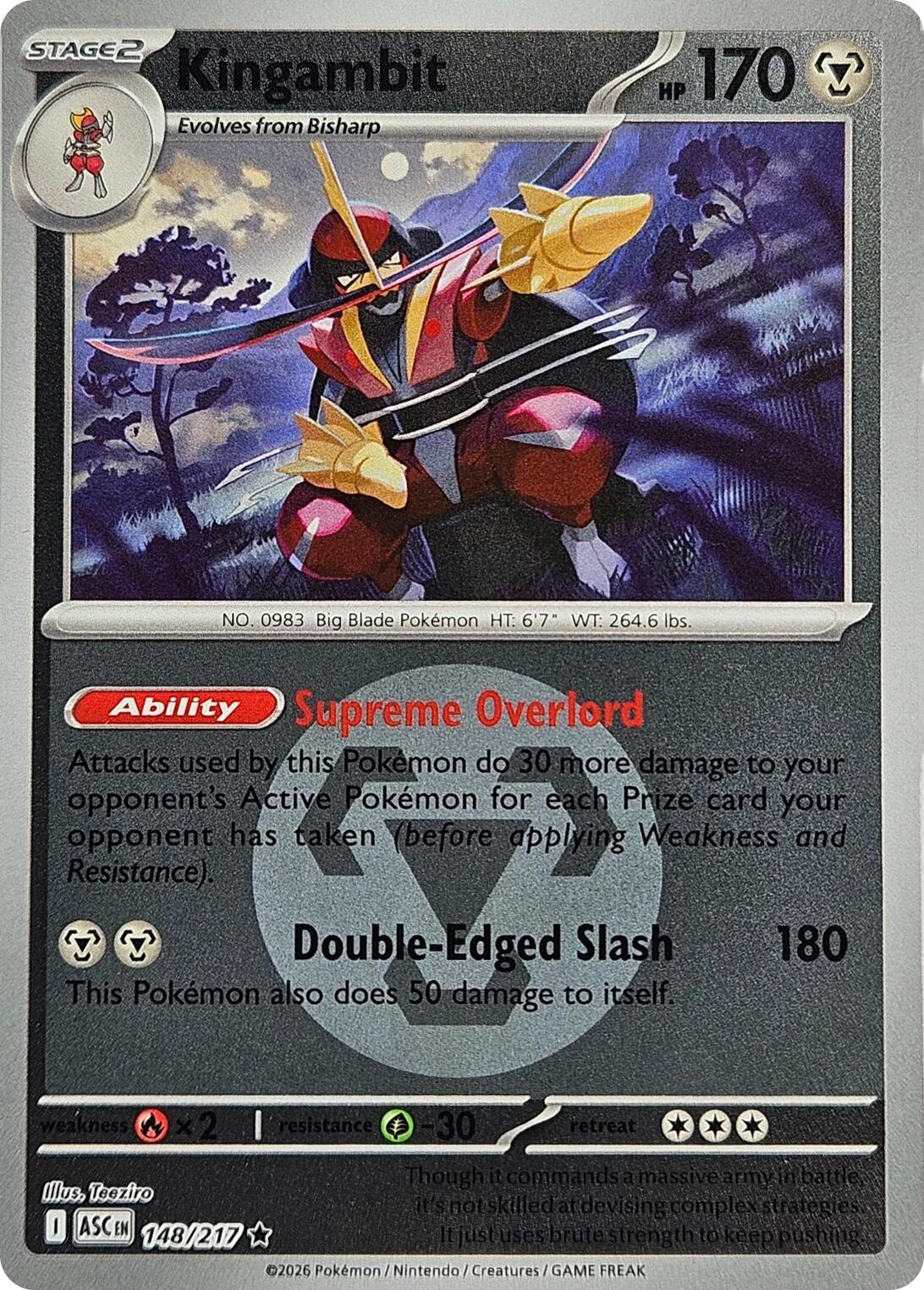 Kingambit (148/217) (Energy Symbol Pattern) [Mega Evolution: Ascended Heroes] | Anubis Games and Hobby