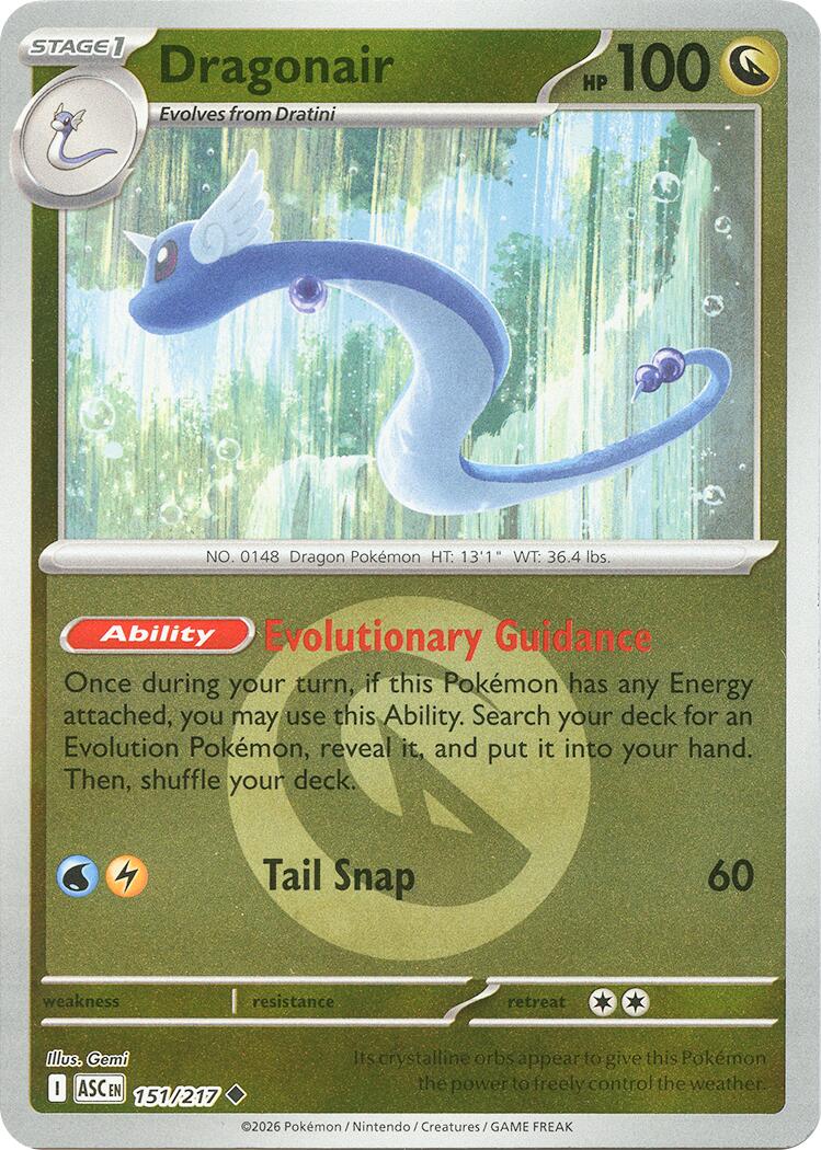 Dragonair (151/217) (Energy Symbol Pattern) [Mega Evolution: Ascended Heroes] | Anubis Games and Hobby