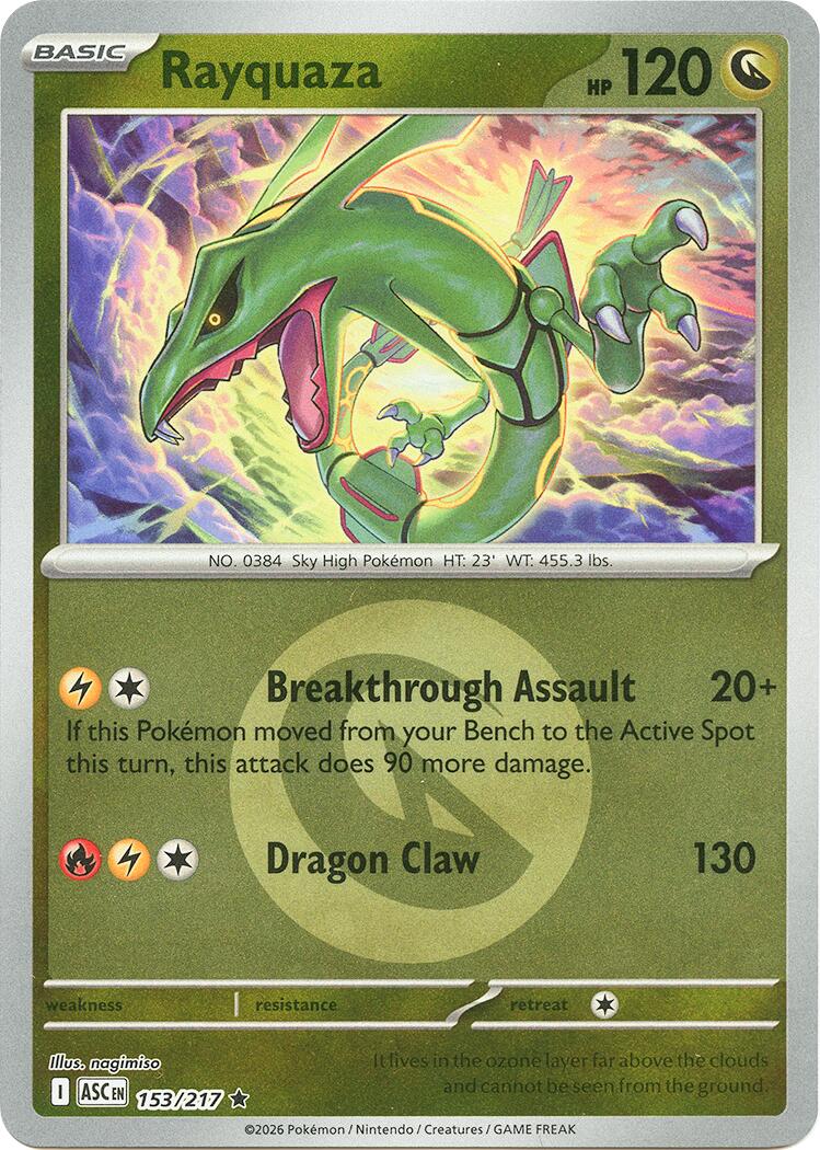 Rayquaza (153/217) (Energy Symbol Pattern) [Mega Evolution: Ascended Heroes] | Anubis Games and Hobby