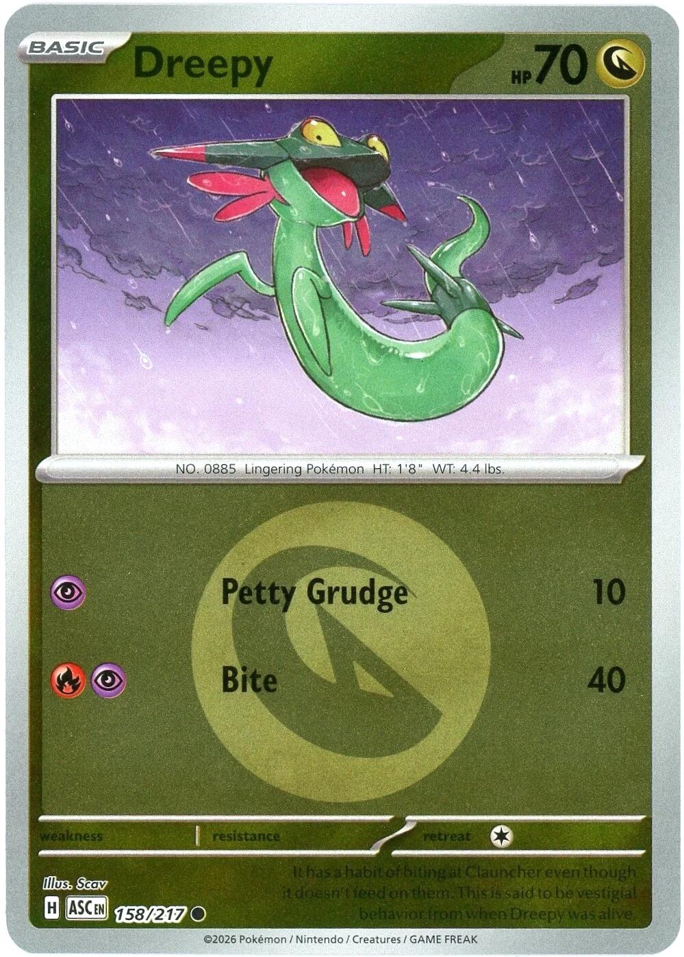 Dreepy (158/217) (Energy Symbol Pattern) [Mega Evolution: Ascended Heroes] | Anubis Games and Hobby