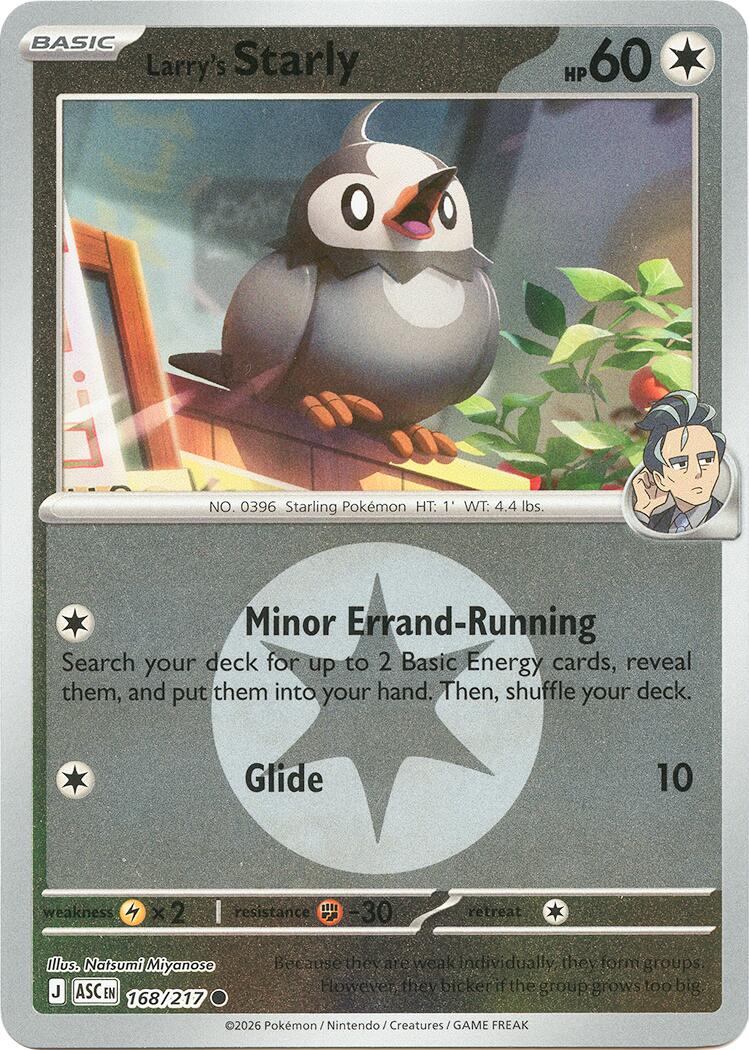 Larry's Starly (168/217) (Energy Symbol Pattern) [Mega Evolution: Ascended Heroes] | Anubis Games and Hobby