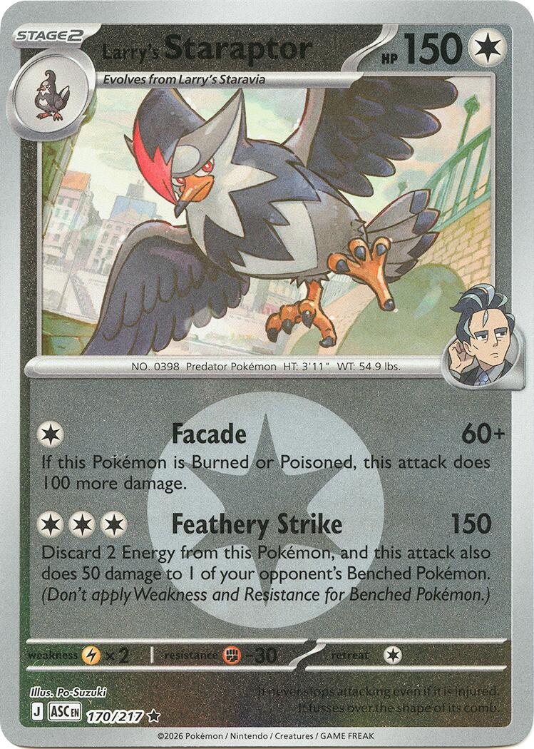 Larry's Staraptor (170/217) (Energy Symbol Pattern) [Mega Evolution: Ascended Heroes] | Anubis Games and Hobby