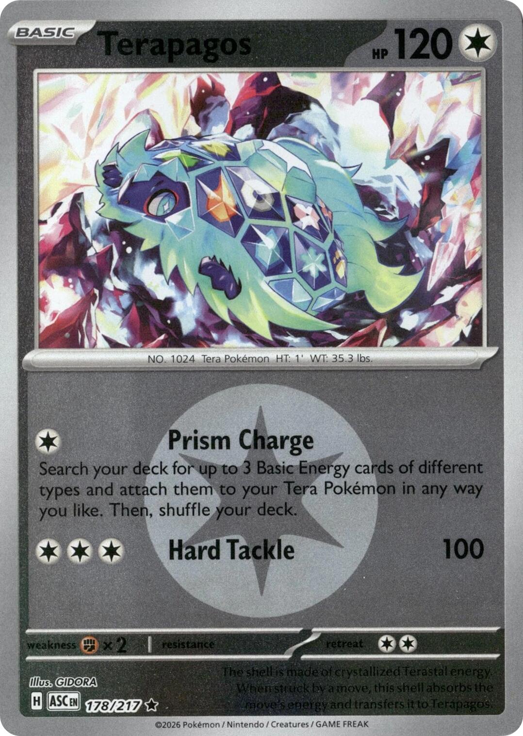 Terapagos (178/217) (Energy Symbol Pattern) [Mega Evolution: Ascended Heroes] | Anubis Games and Hobby