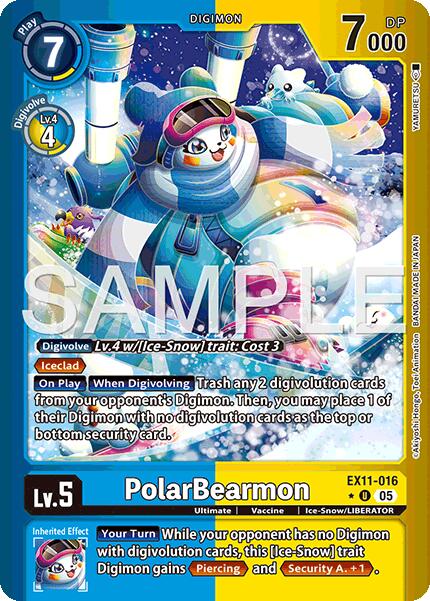 PolarBearmon [EX11-016] (Limited Foil) [Dawn of Liberator] | Anubis Games and Hobby