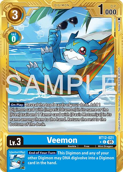 Veemon [BT12-021] (Alternate Art) [Advanced Booster Digimon Generation] | Anubis Games and Hobby