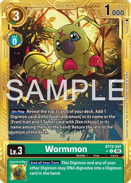 Wormmon [BT12-047] (Alternate Art) [Advanced Booster Digimon Generation] | Anubis Games and Hobby