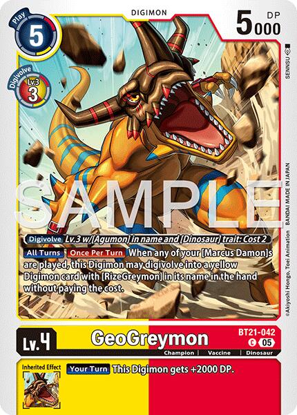 GeoGreymon [BT21-042] [Advanced Booster Digimon Generation] | Anubis Games and Hobby