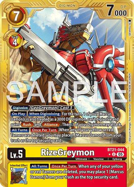 RizeGreymon [BT21-044] (Alternate Art) [Advanced Booster Digimon Generation] | Anubis Games and Hobby