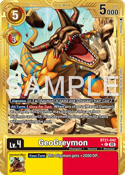GeoGreymon [BT21-042] (Alternate Art) [Advanced Booster Digimon Generation] | Anubis Games and Hobby