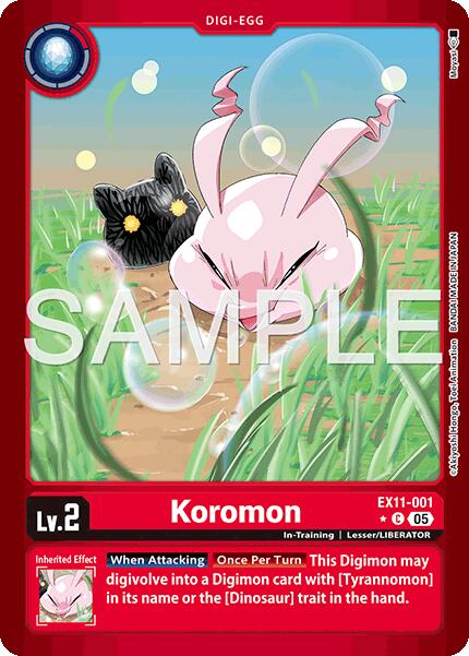 Koromon [EX11-001] (Limited Foil) [Dawn of Liberator] | Anubis Games and Hobby