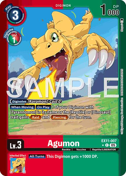 Agumon [EX11-007] (Limited Foil) [Dawn of Liberator] | Anubis Games and Hobby