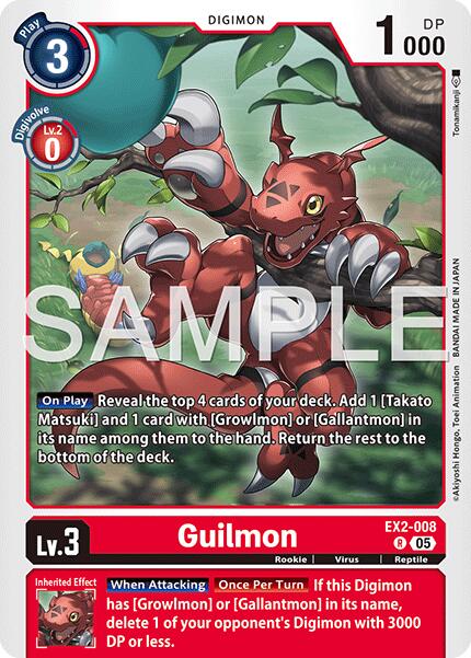 Guilmon [EX2-008] [Advanced Booster Digimon Generation] | Anubis Games and Hobby