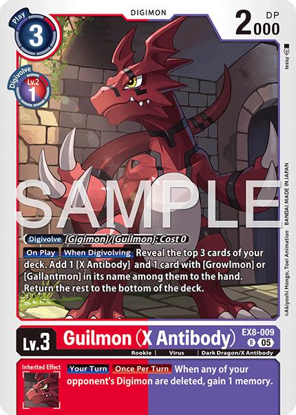 Guilmon [EX8-009] (X Antibody) [Advanced Booster Digimon Generation] | Anubis Games and Hobby