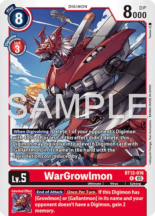 WarGrowlmon [BT12-016] [Advanced Booster Digimon Generation] | Anubis Games and Hobby
