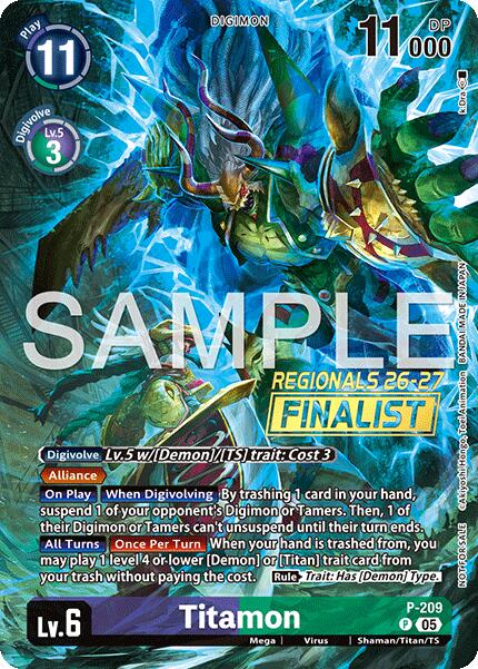 Titamon [P-209] (Regionals 26-27 Season 1 Finalist) [Promotional Cards] | Anubis Games and Hobby