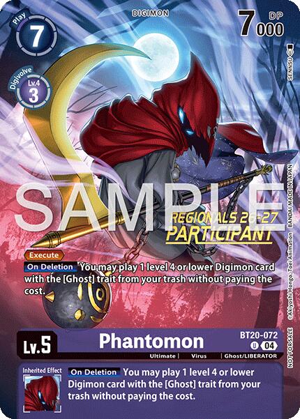 Phantomon [BT20-072] (Regionals 26-27 Season 1 Participant) [Release Special Booster Ver.2.5 Promos] | Anubis Games and Hobby