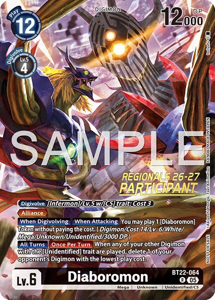 Diaboromon [BT22-064] (Regionals 26-27 Season 1 Participant) [Cyber Eden] | Anubis Games and Hobby