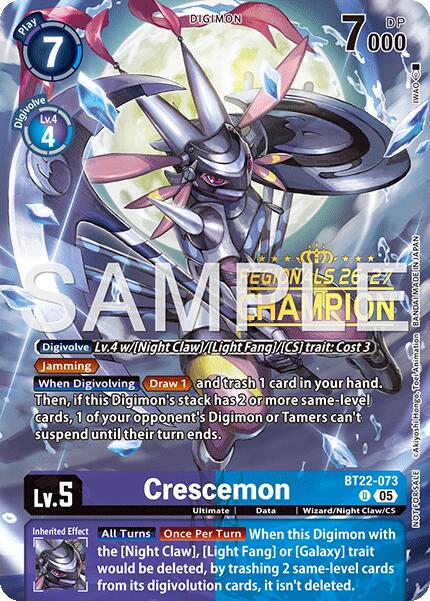 Crescemon [BT22-073] (Regionals 26-27 Season 1 Champion) [Cyber Eden] | Anubis Games and Hobby
