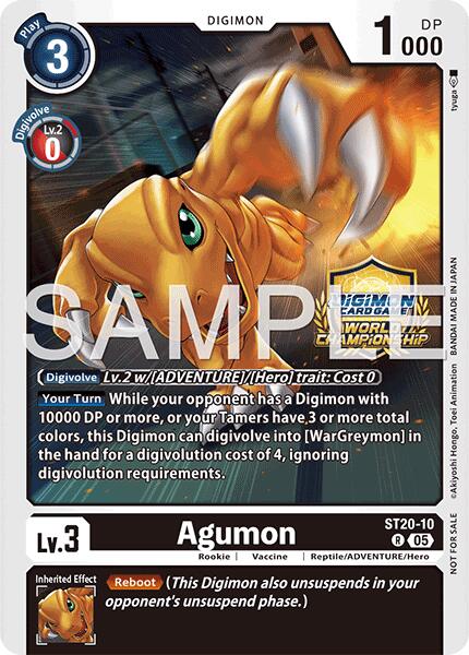 Agumon [ST20-10] (World Championship 26–27 Regionals Season 1) [Starter Deck: Protector of Light] | Anubis Games and Hobby