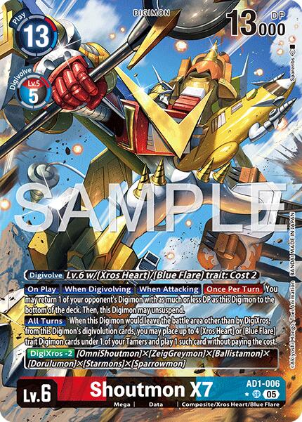 Shoutmon X7 [AD1-006] (Alternate Art) [Advanced Booster Digimon Generation] | Anubis Games and Hobby