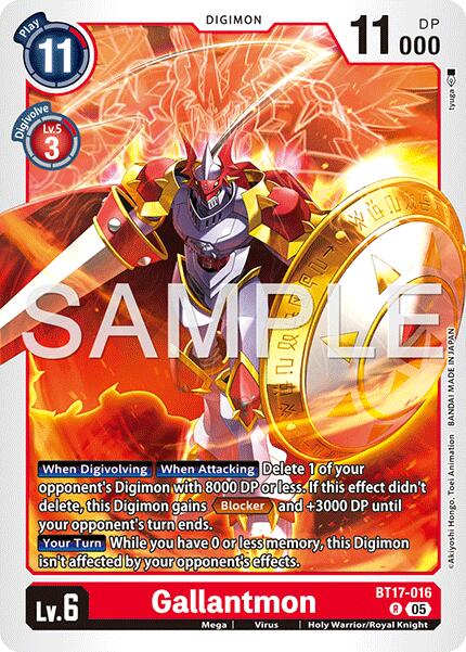 Gallantmon [BT17-016] [Advanced Booster Digimon Generation] | Anubis Games and Hobby