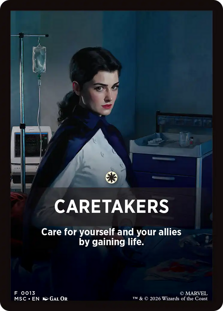 Caretakers Theme Card [Marvel Super Heroes Commander] | Anubis Games and Hobby