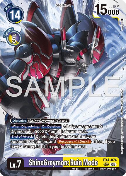 ShineGreymon: Ruin Mode [EX4-074] [Advanced Booster Digimon Generation] | Anubis Games and Hobby