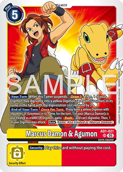 Marcus Damon & Agumon [AD1-021] [Advanced Booster Digimon Generation] | Anubis Games and Hobby