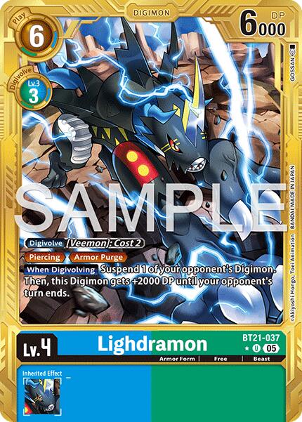 Lighdramon [BT21-037] (Gold Border) [Advanced Booster Digimon Generation] | Anubis Games and Hobby