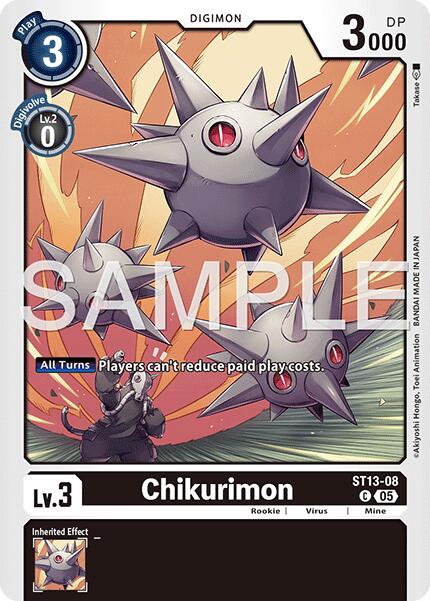 Chikurimon [ST13-08] (Foil Reprint) [Advanced Booster Digimon Generation] | Anubis Games and Hobby