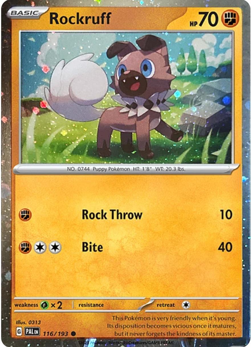 Rockruff (116/193) (Cosmos Holo) [Scarlet & Violet: Black Star Promos] | Anubis Games and Hobby