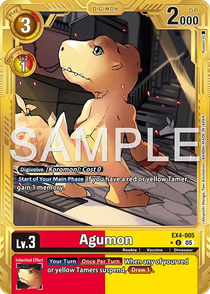 Agumon [EX4-005] - EX4-005 (Gold Border) [Advanced Booster Digimon Generation] | Anubis Games and Hobby