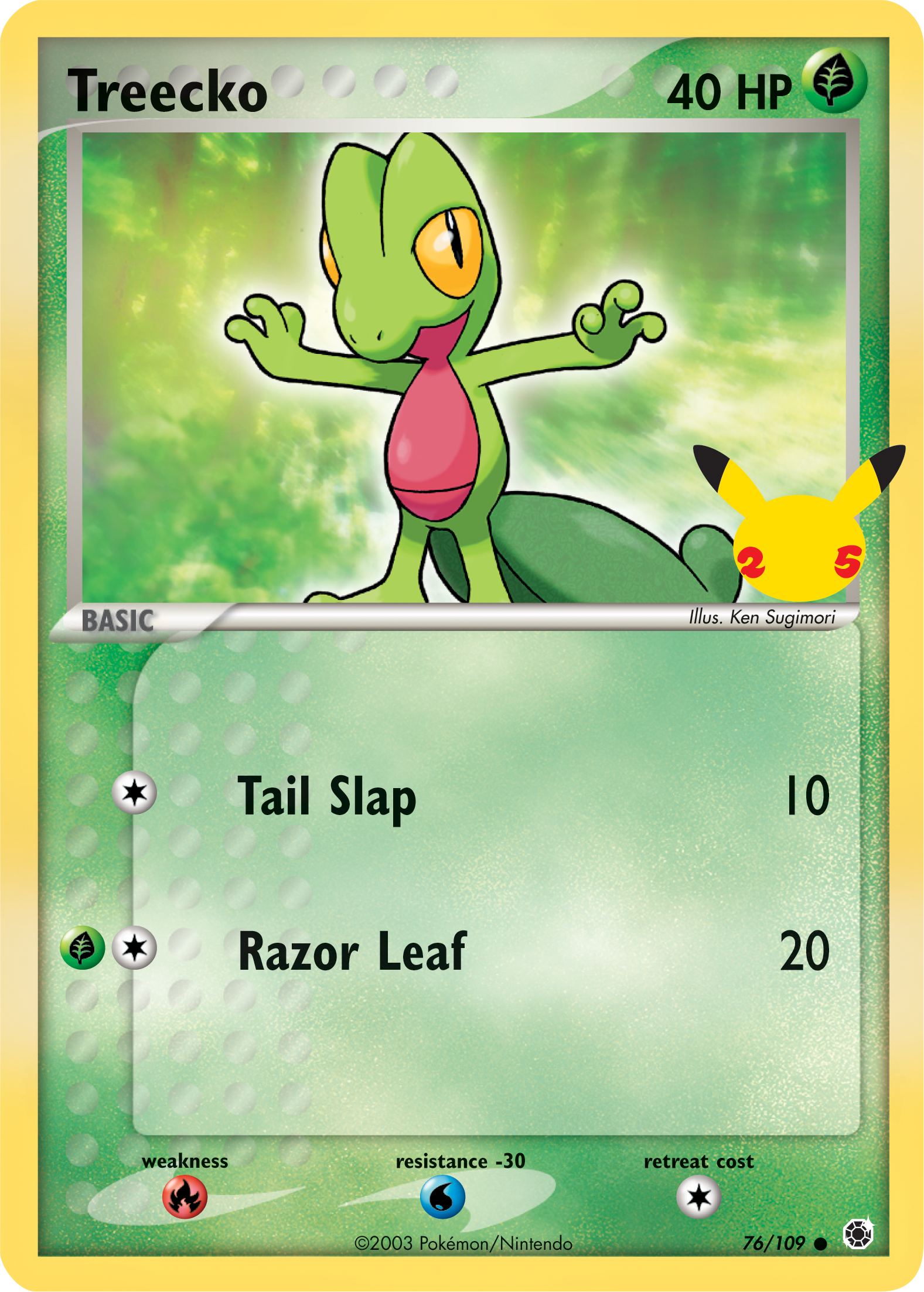 Treecko (76/109) (Jumbo Card) [First Partner Pack] | Anubis Games and Hobby