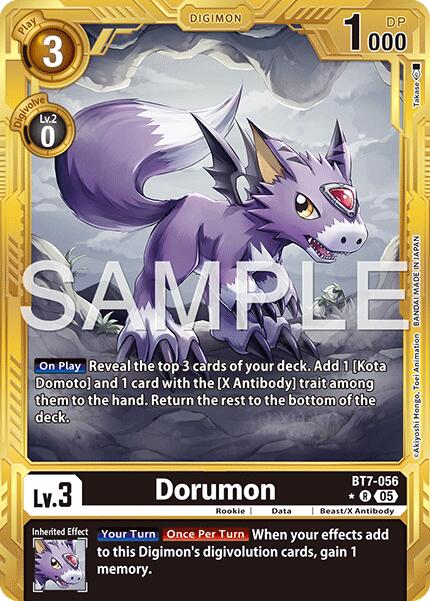 Dorumon [BT7-056] (Gold Border) [Advanced Booster Digimon Generation] | Anubis Games and Hobby